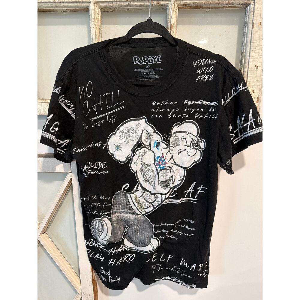 Popeye size large men’s graphic tee t-shirt